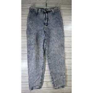 VTG 1980s LA 37 Light Wash Denim Straight‎ Leg Ankle Zip Jeans Womens Sz 13/14